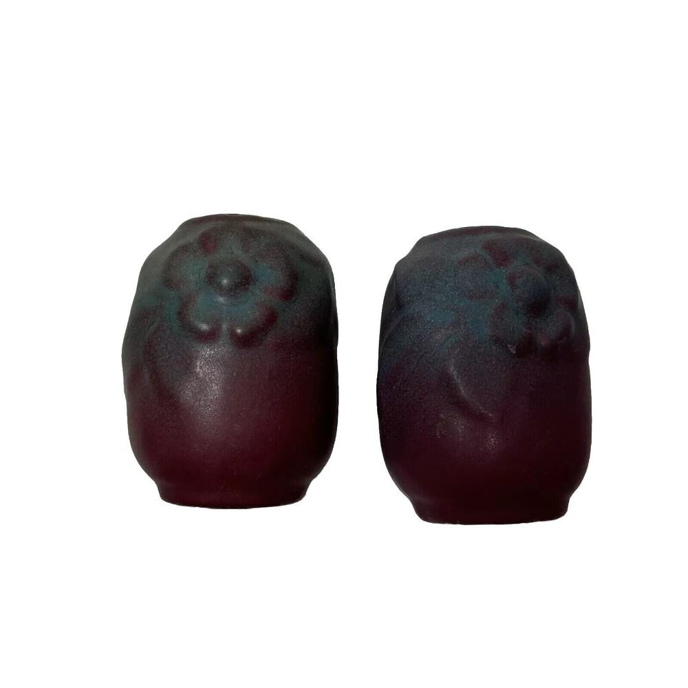Van Briggle Art Pottery Vintage Pair of Salt and Pepper Shakers Signed Marked